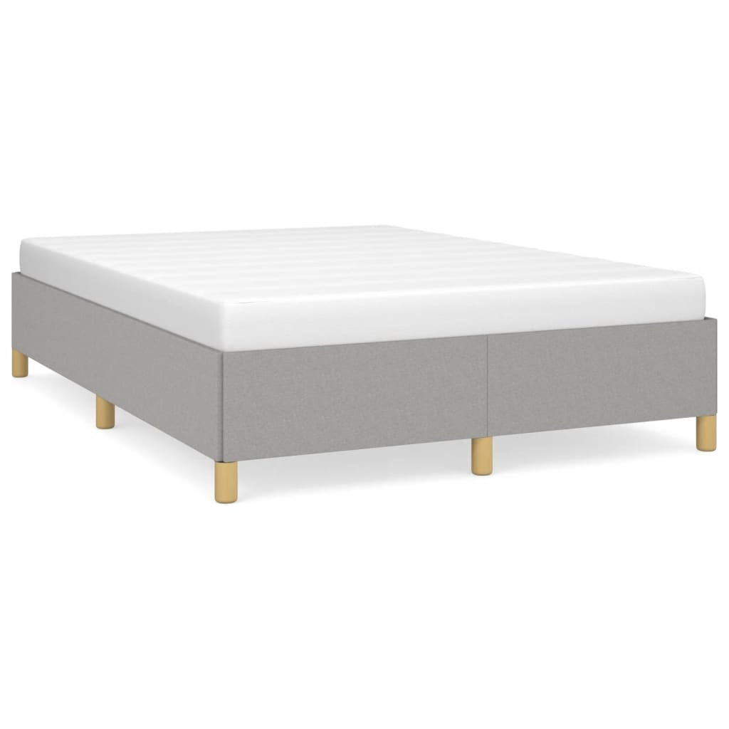 Outline of a white platform bed frame with dimensions labeled