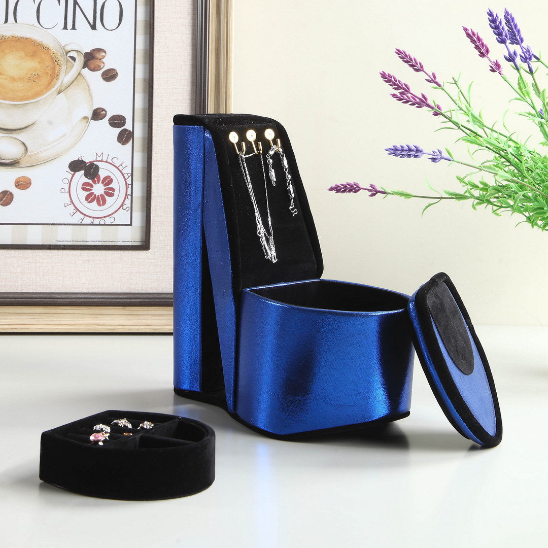 Blue highheel shoe jewelry box