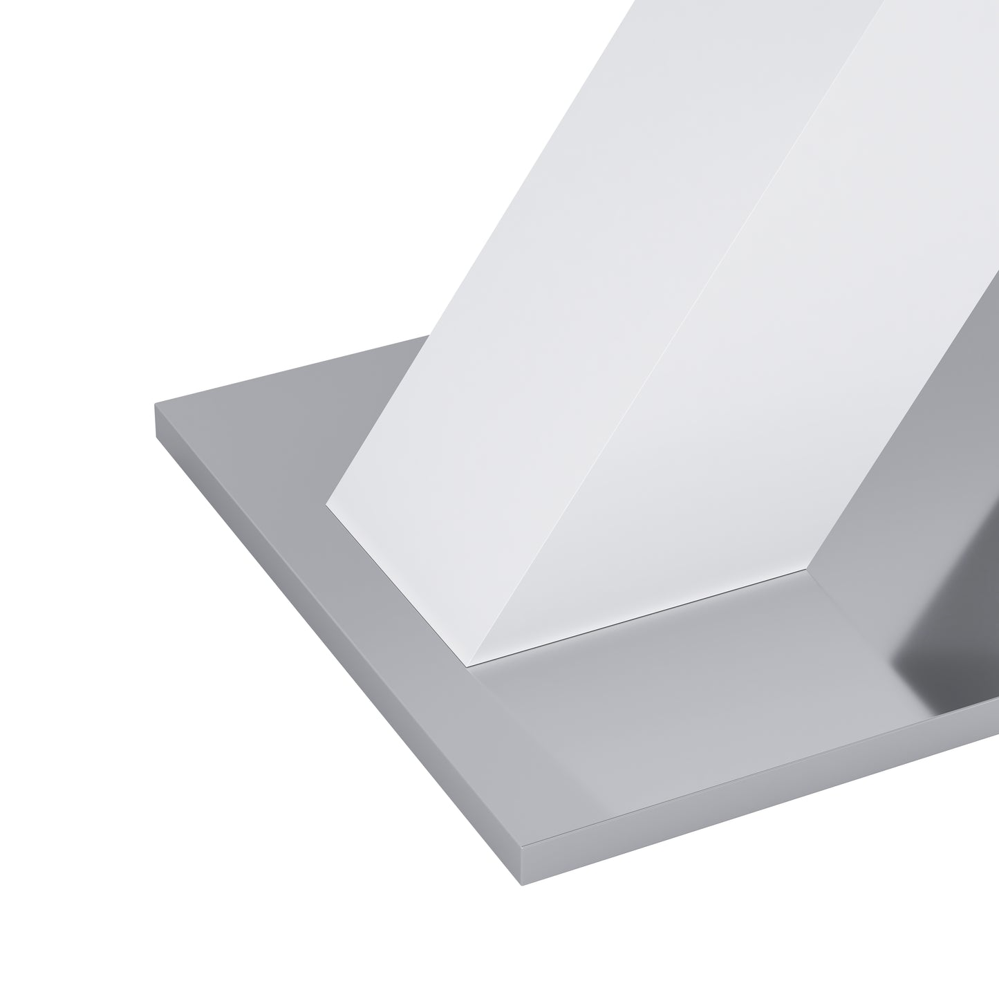 Minimalist modern desk lamp base in brushed aluminum
