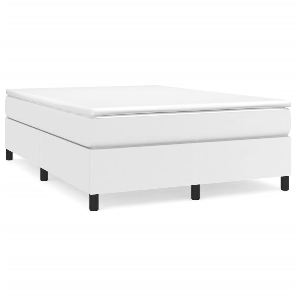 White platform bed frame with dimensions cm x cm