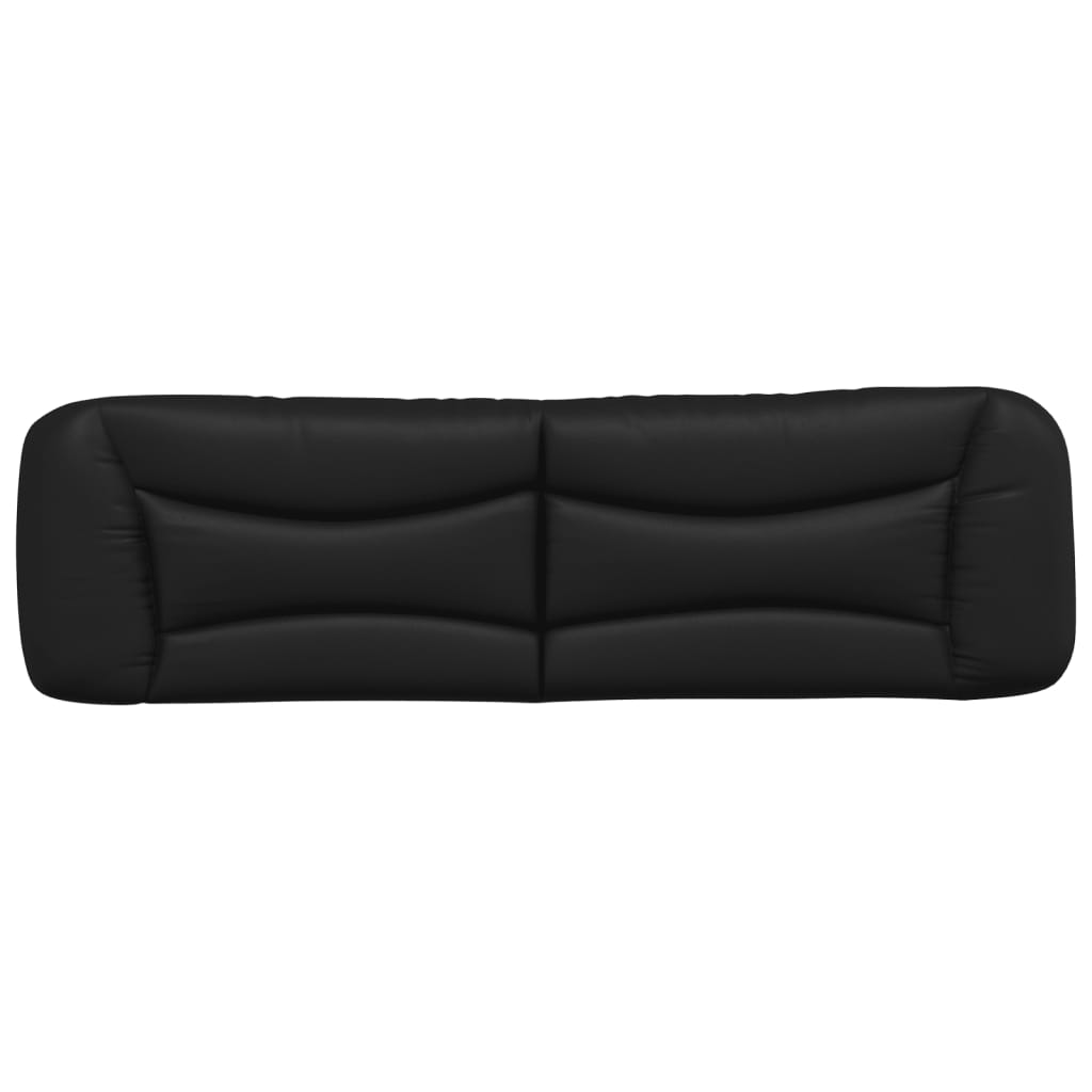Black upholstered headboard with tufted design for a modern bed frame
