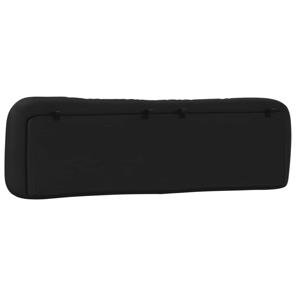 Black padded lumbar support cushion for car seats