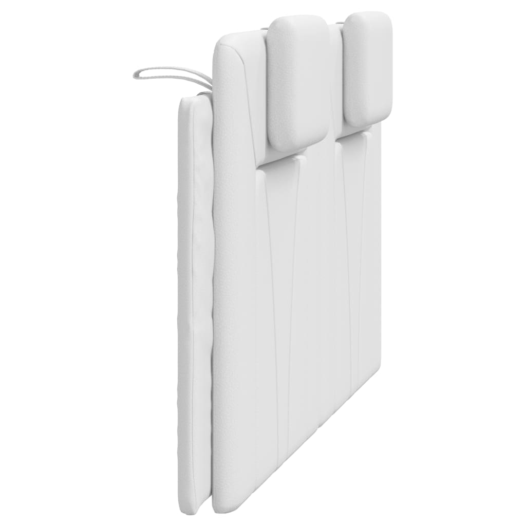 Topdown view of two white modular sofas with adjustable headrests
