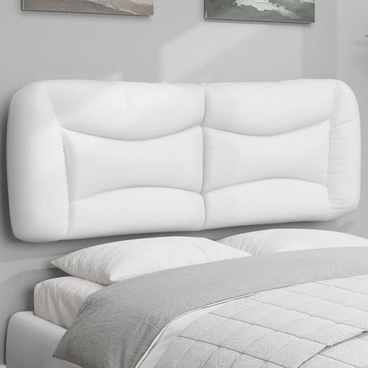 Plush white upholstered headboard with tufted cushioning for a modern bedroom