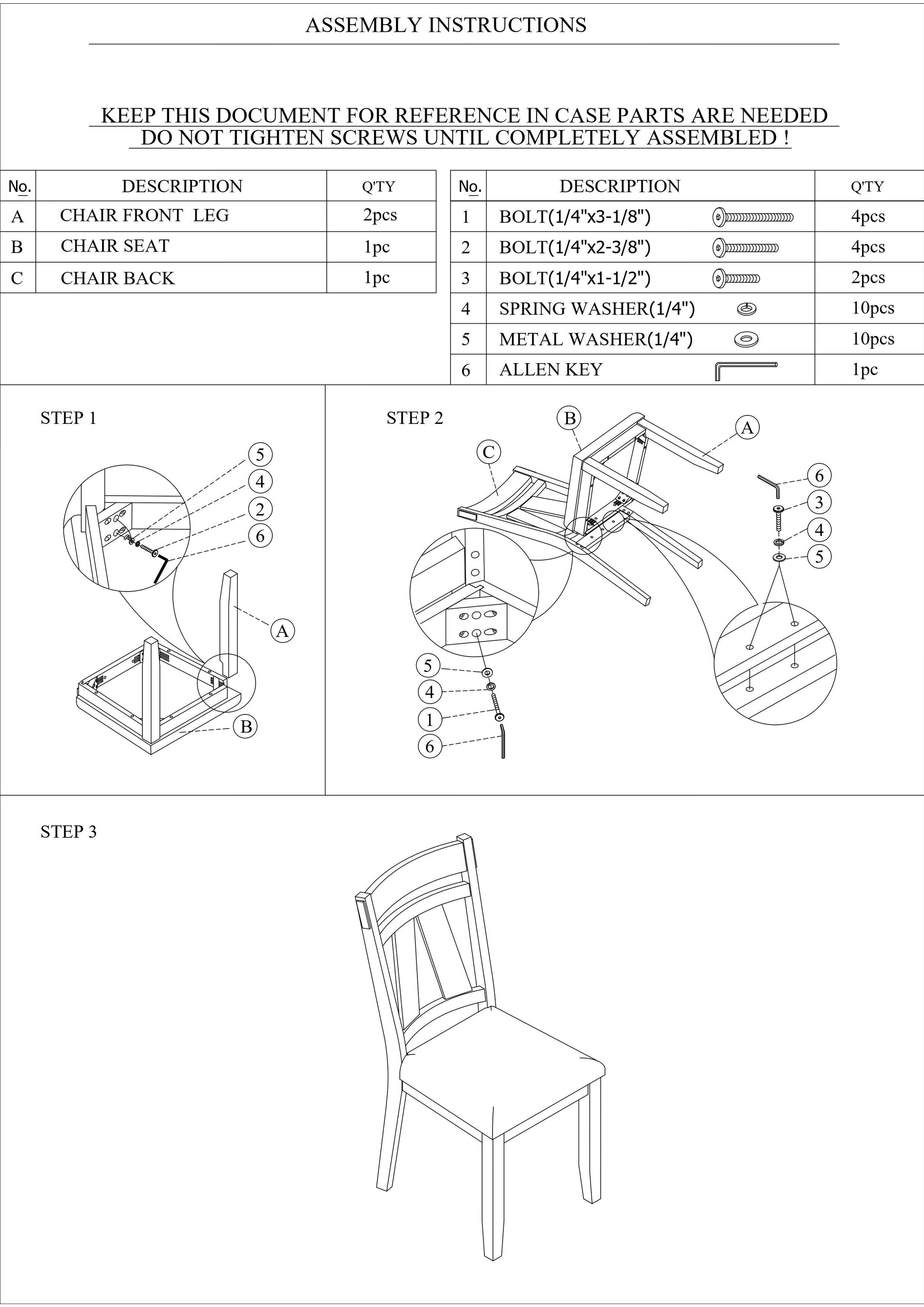 Line drawing of chair front leg