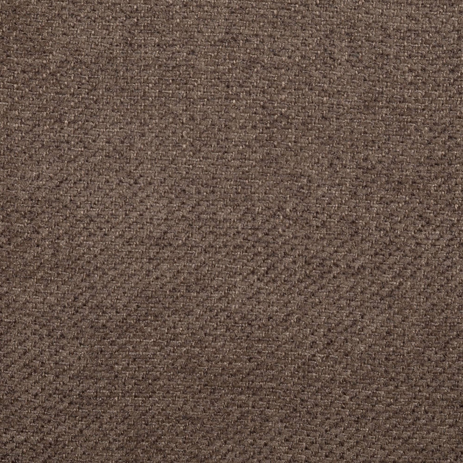 Textured brown upholstery fabric swatch with a tight weave