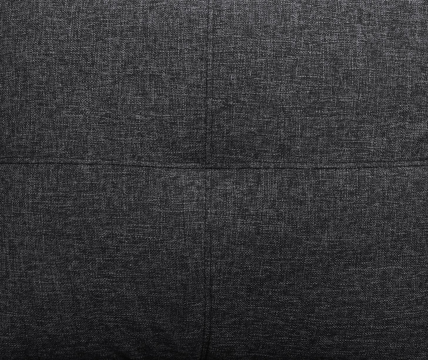 Closeup of textured dark gray woven fabric upholstery