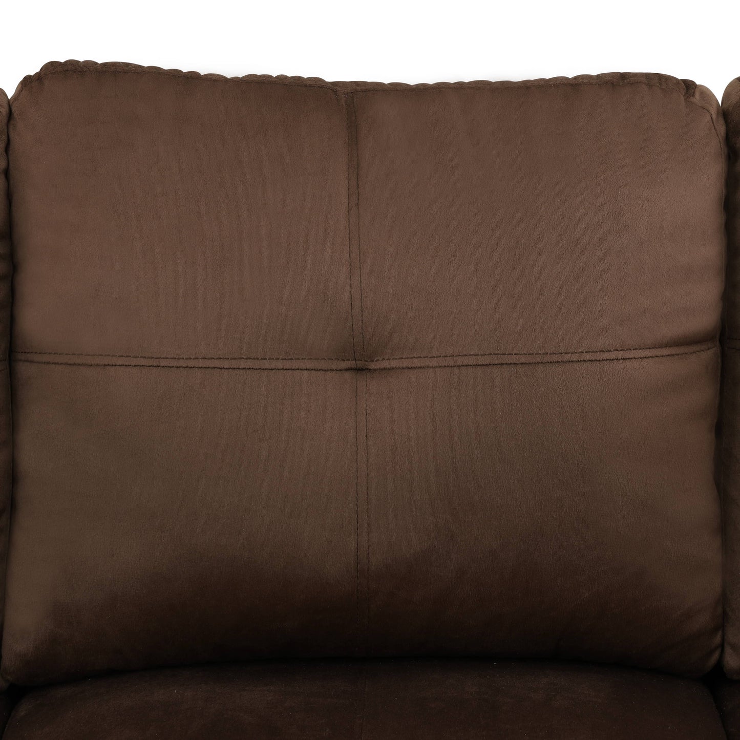 Dark brown plush recliner cushion