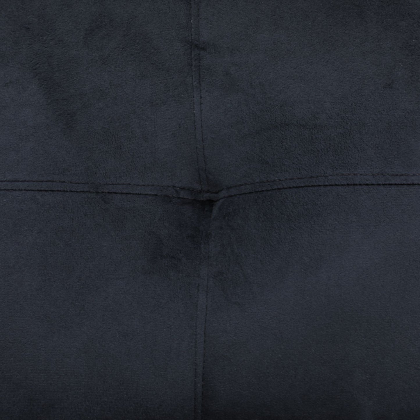 Dark navy faux suede fabric with channel stitching