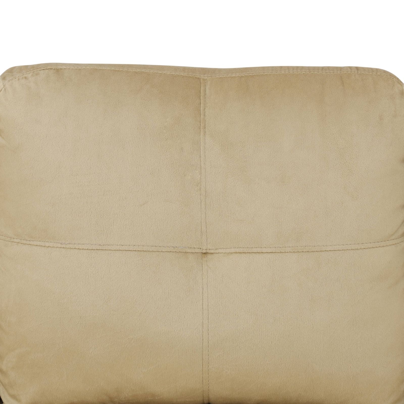 Textured beige faux suede upholstery on a recliner seat