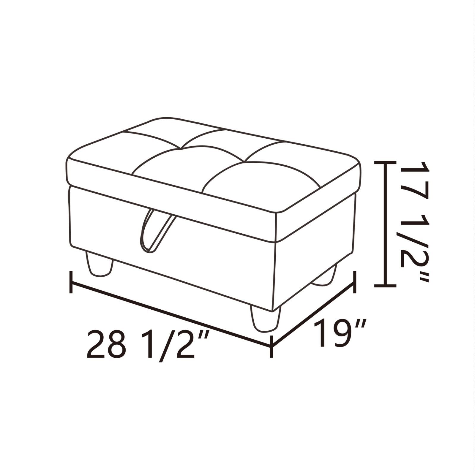 tufted storage ottoman
