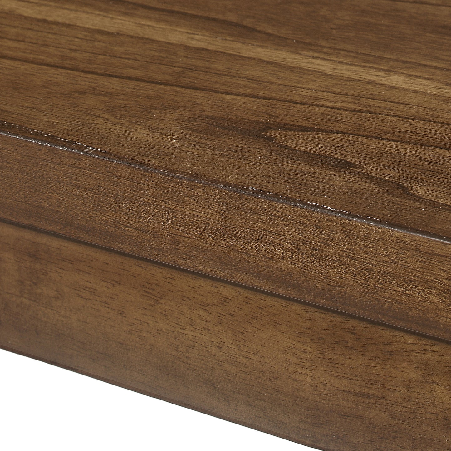 Closeup of dark walnut wood grain texture for furniture