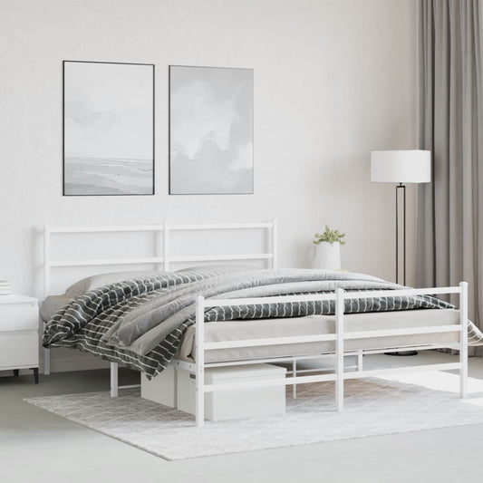 White metal twin bed frame with storage drawers and striped bedding