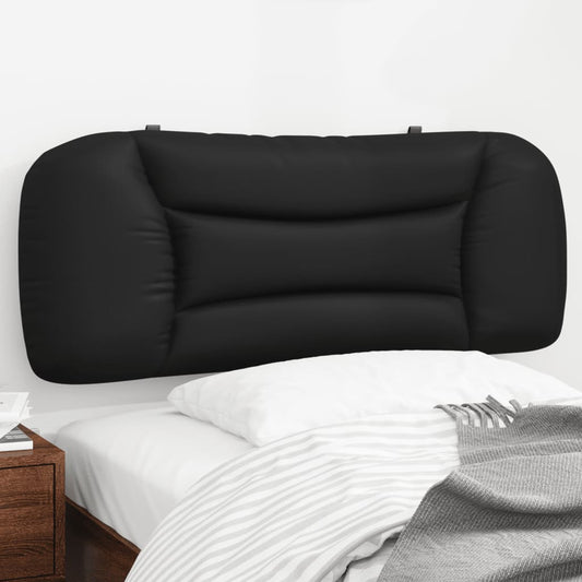 Black tufted headboard with plush padding for comfortable support