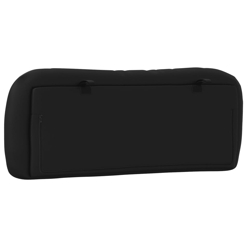 Black tufted lumbar support cushion with elastic strap