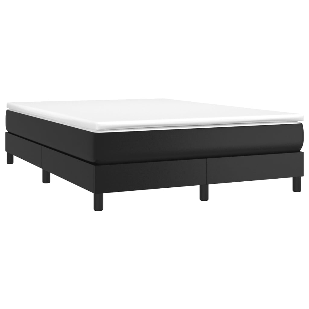 Black divan bed with white mattress