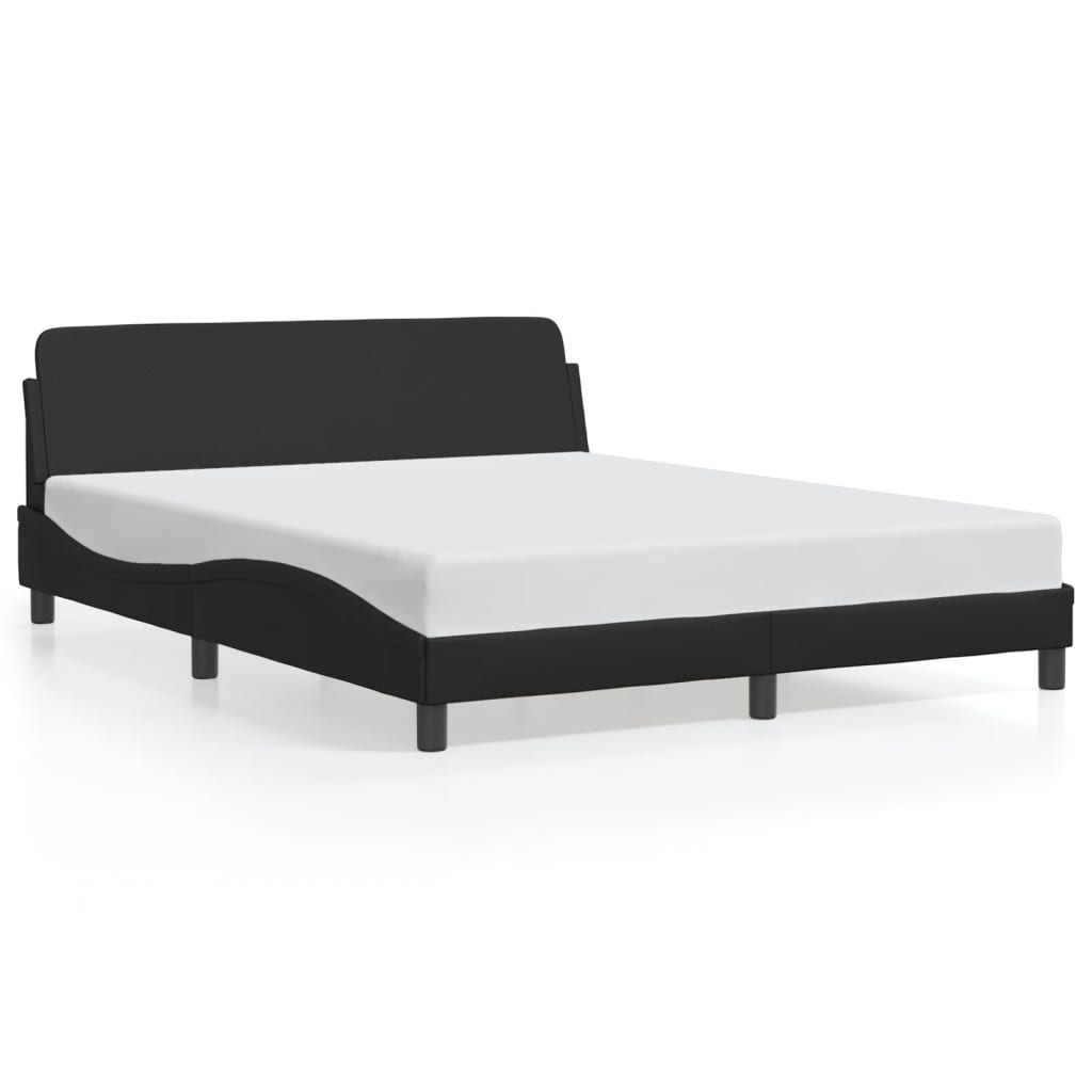 Diagram showing dimensions of a modern metal bed frame