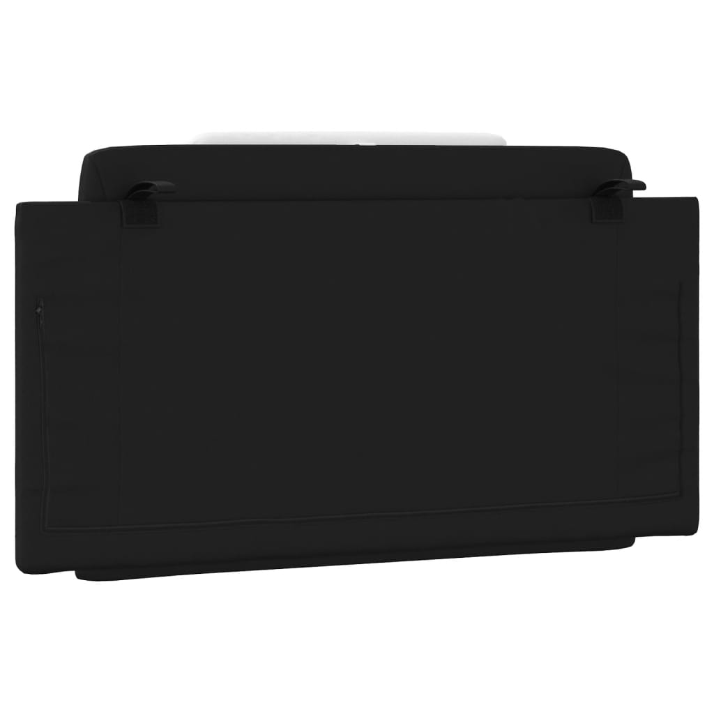 Black and white racing gaming chair headrest and back cushion