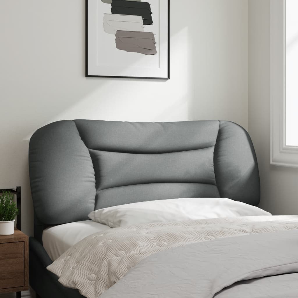 Gray tufted cushion for an armchair