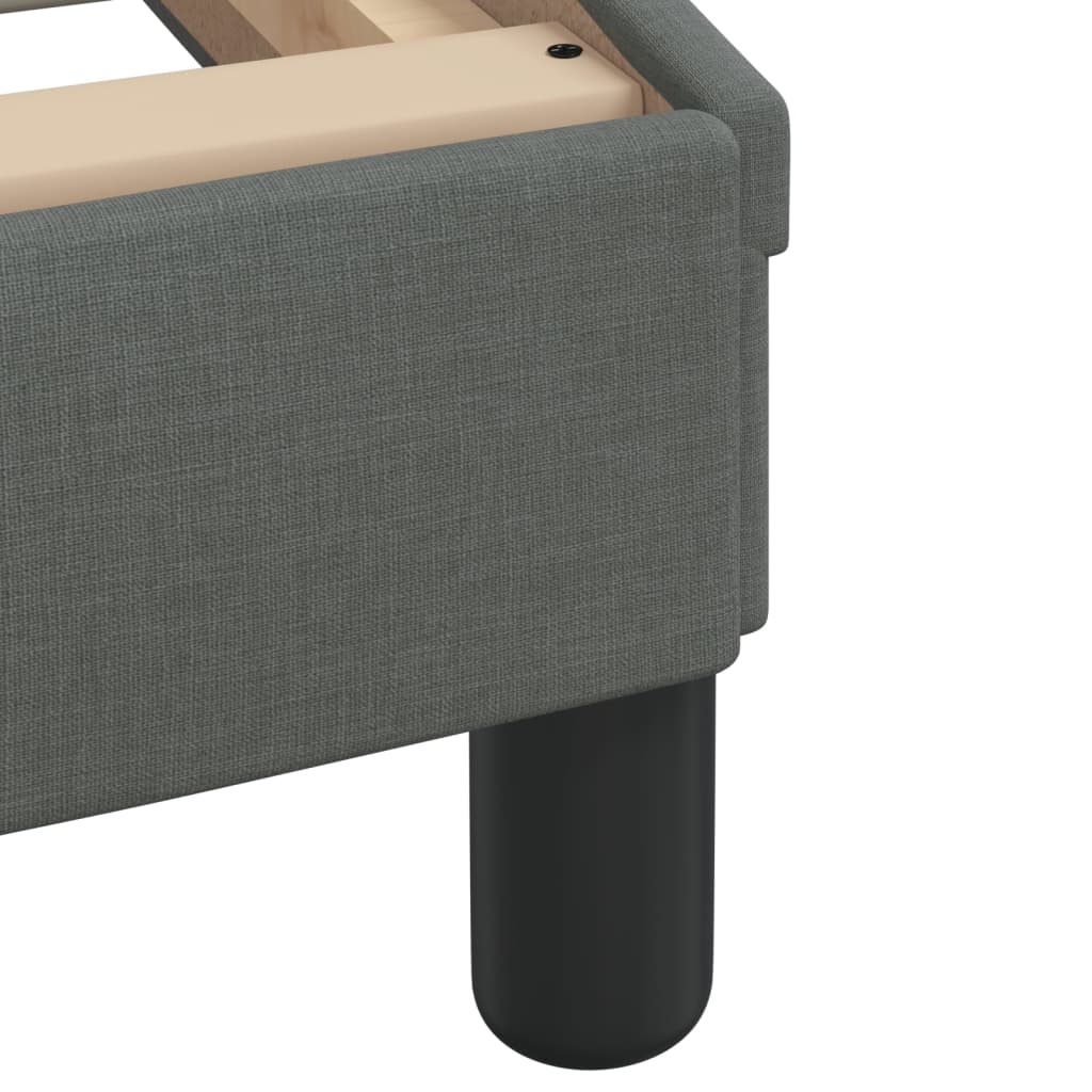 Dark grey fabric seat cushion with channel tufting