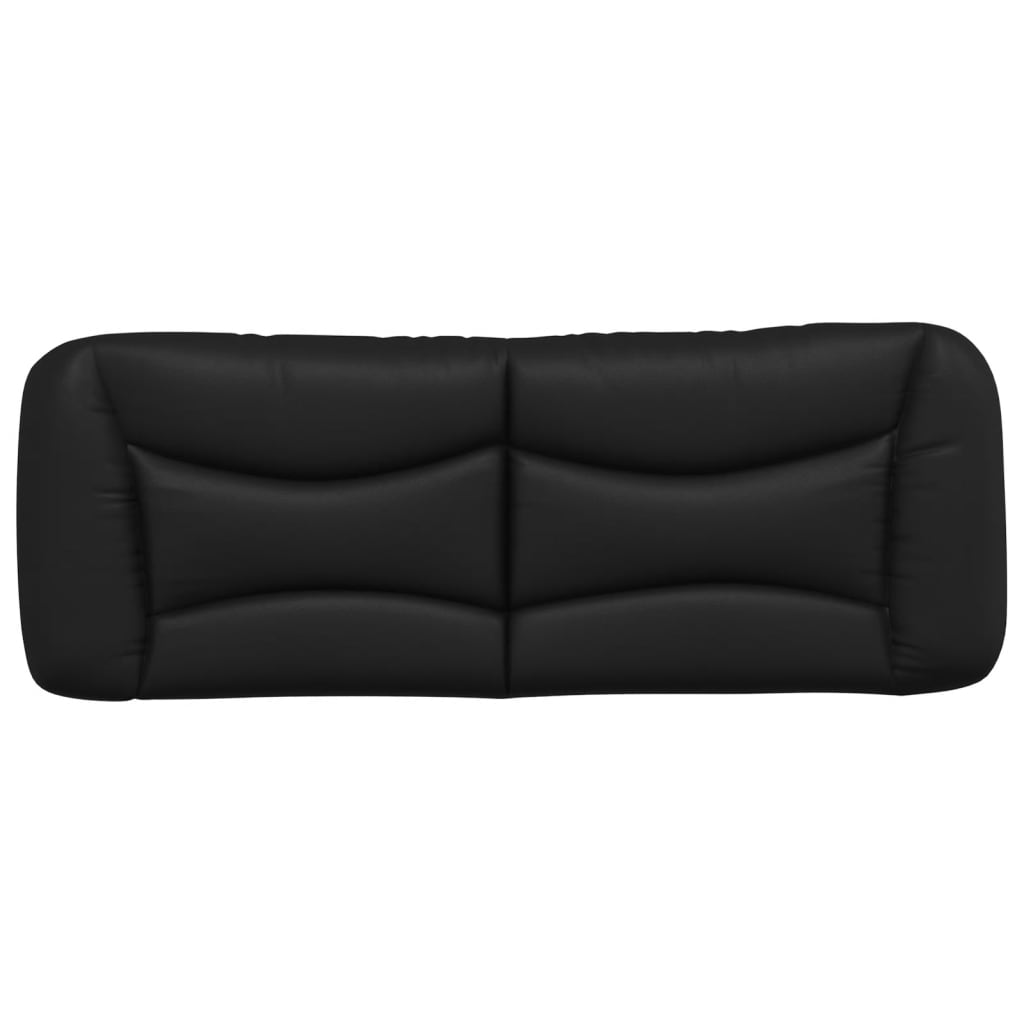 Black tufted faux leather headboard for a modern bedroom