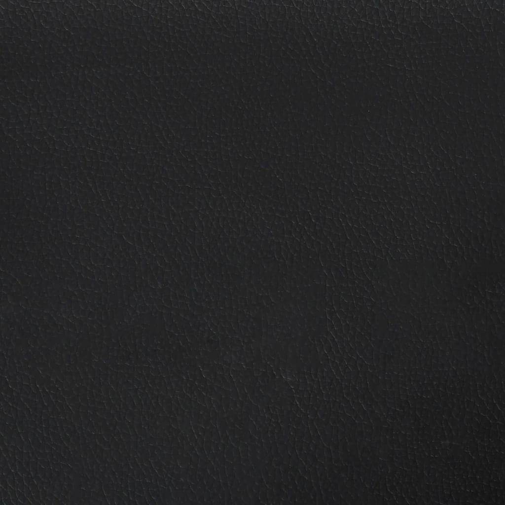 Black leather executive chair cushion detail