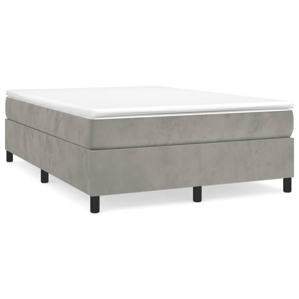 White wooden bed frame with dimensions  cm x  cm