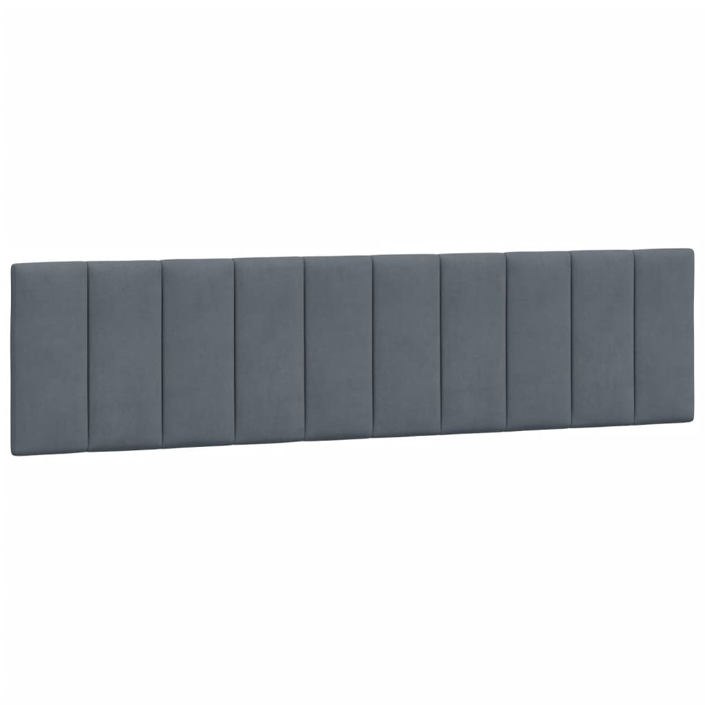 Tufted headboard measuring  cm long and  cm high in a neutral color
