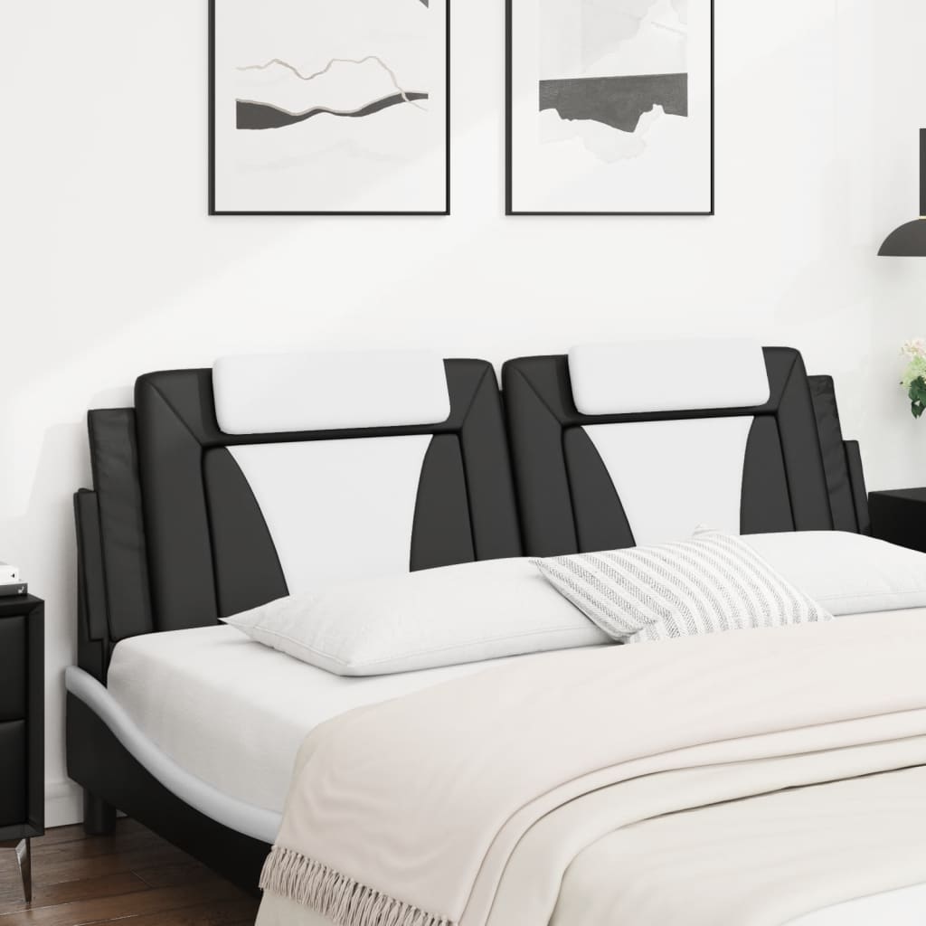 Twoseater black and white recliner sofa section