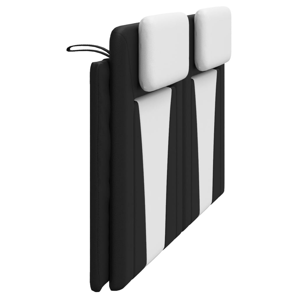 Black and white leather gaming chair ergonomic design