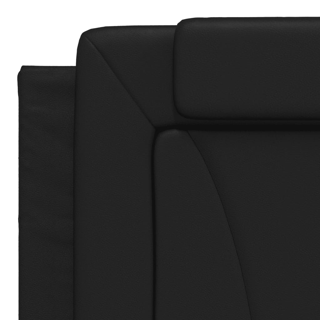 Black modular sectional sofa with plush cushions