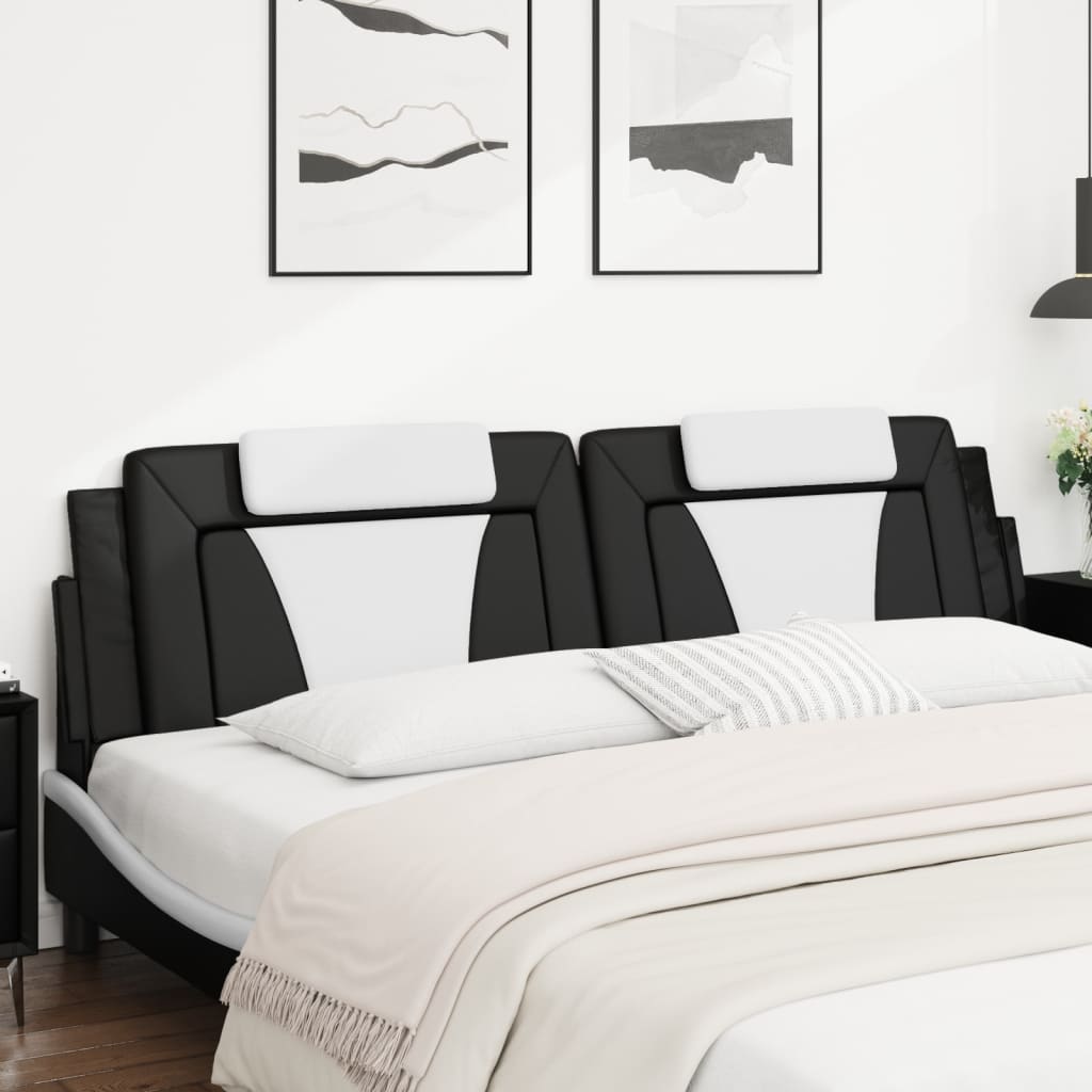 Modern twoseater sofa with black and white upholstery