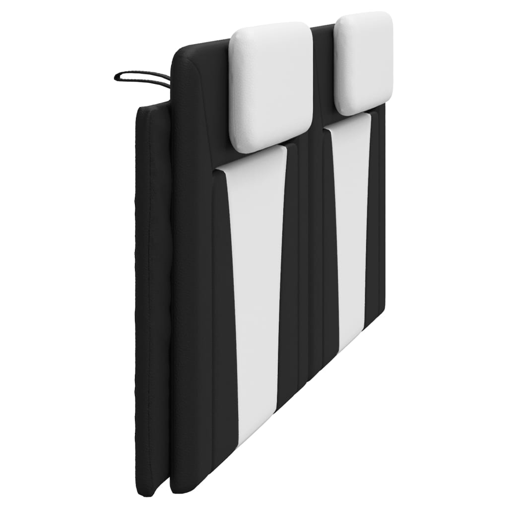 Modern black and white twoseater sofa from a topdown view