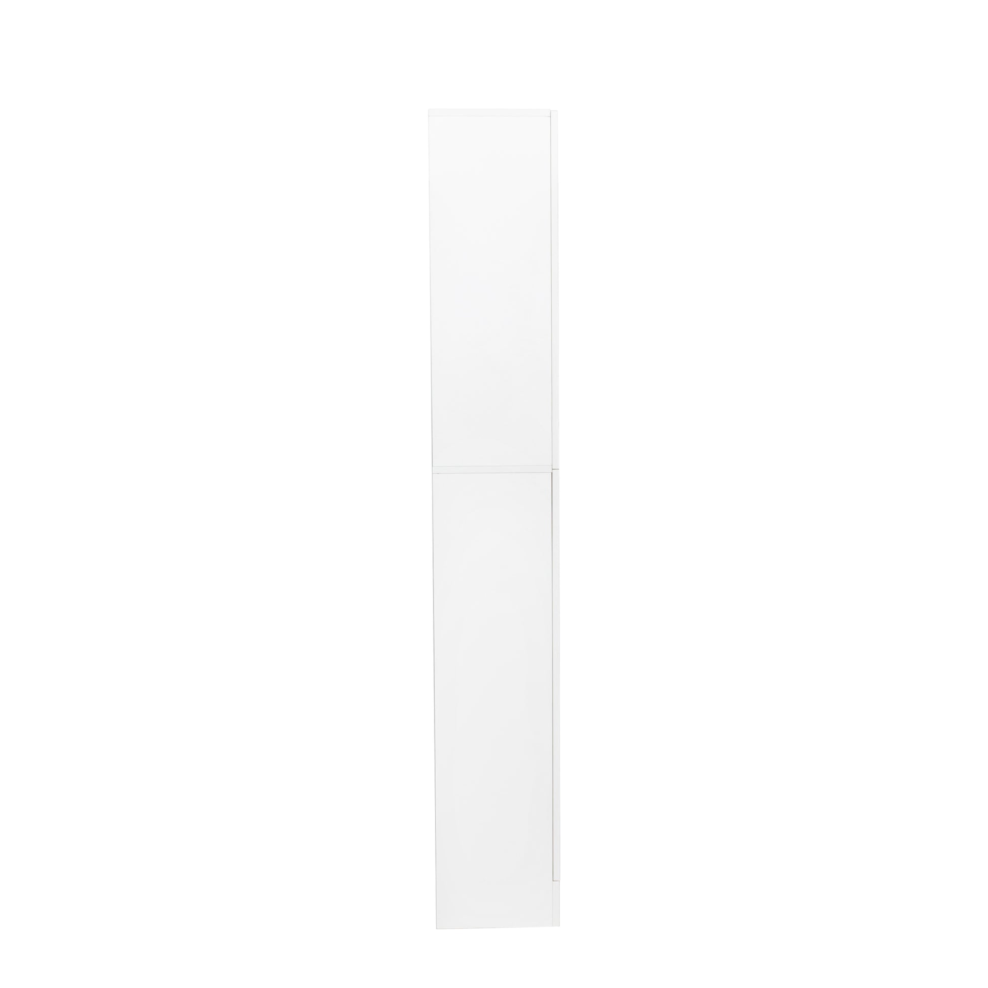 White tall storage cabinet