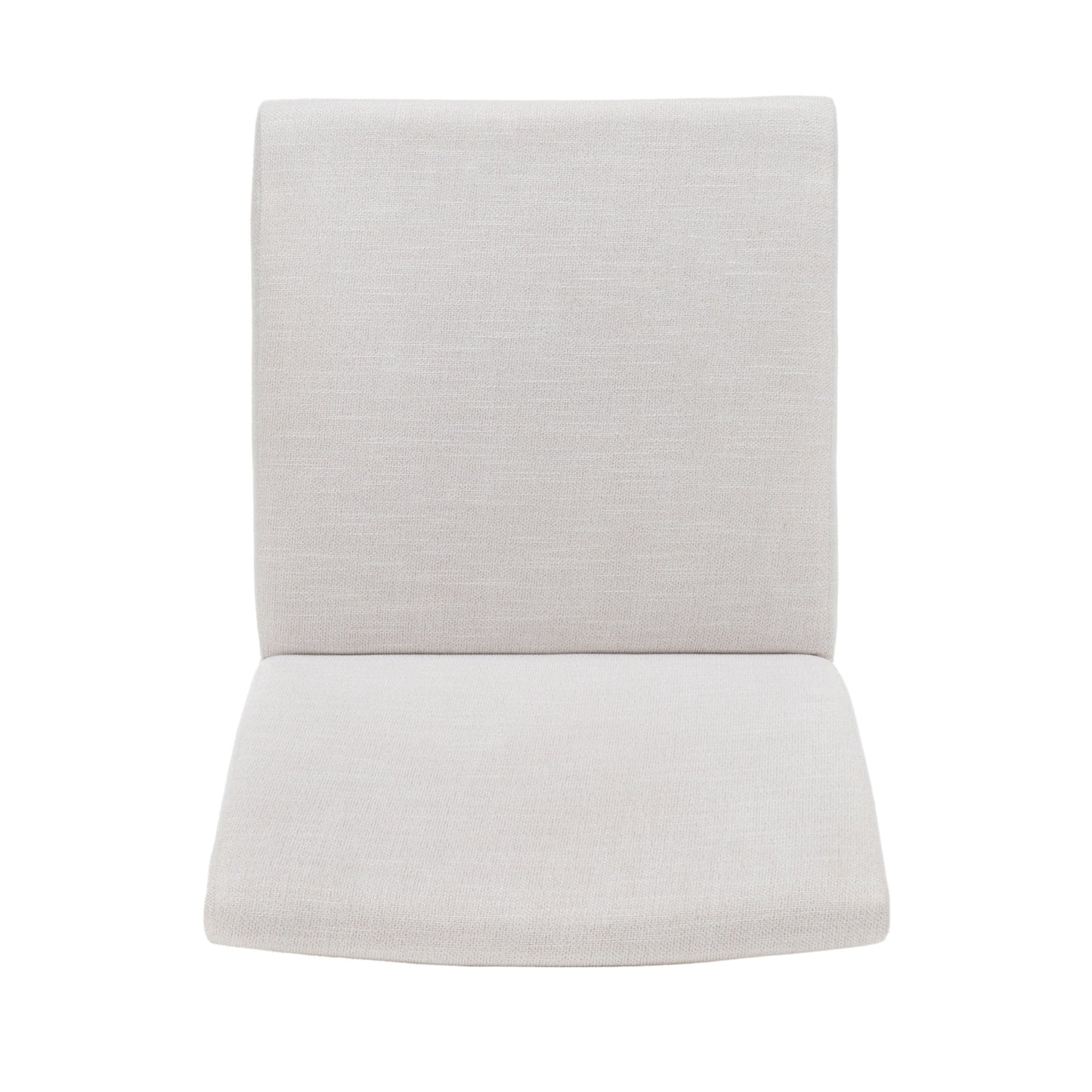 Modern beige linen dining chair seat and back