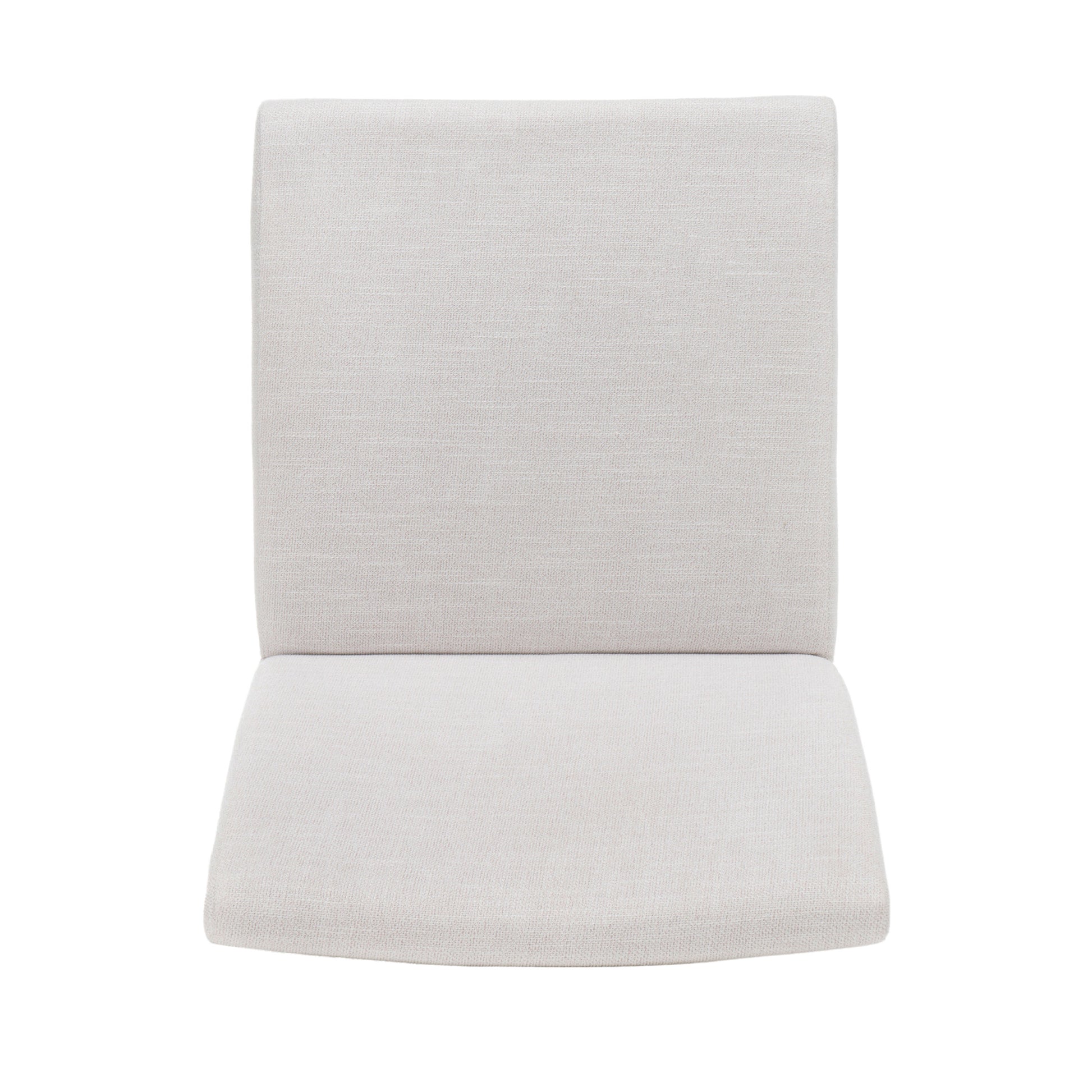 Modern beige linen dining chair seat and back