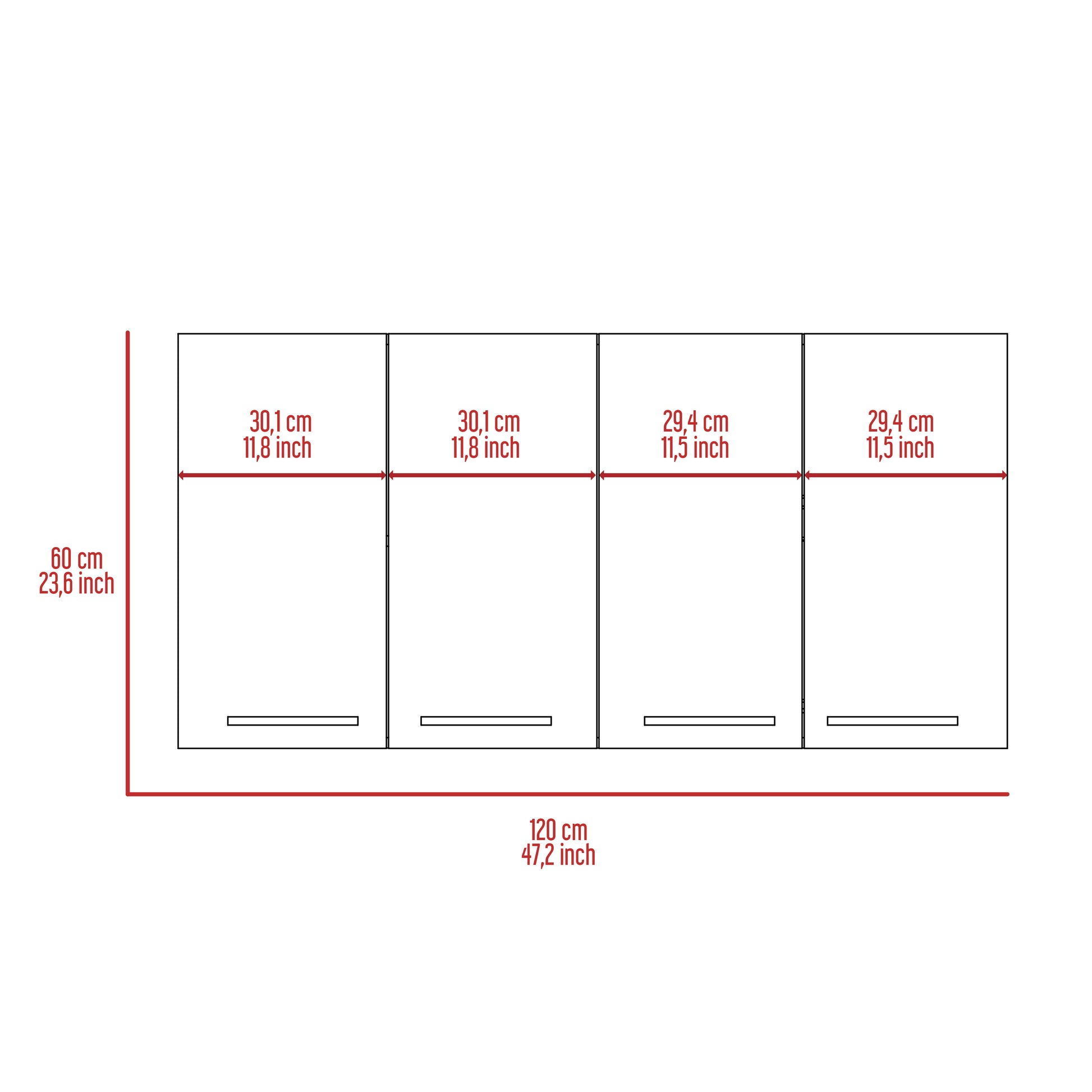 Diagram of a modern modular kitchen cabinet set cm wide cm high