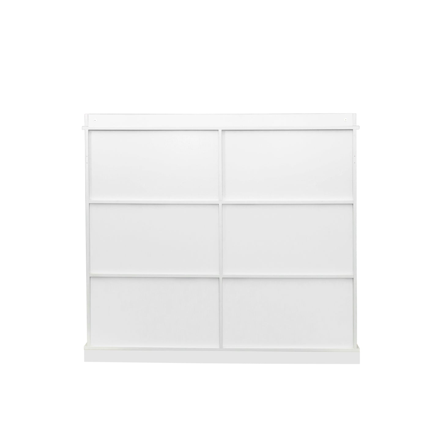 White wooden paneling with six equal rectangular sections