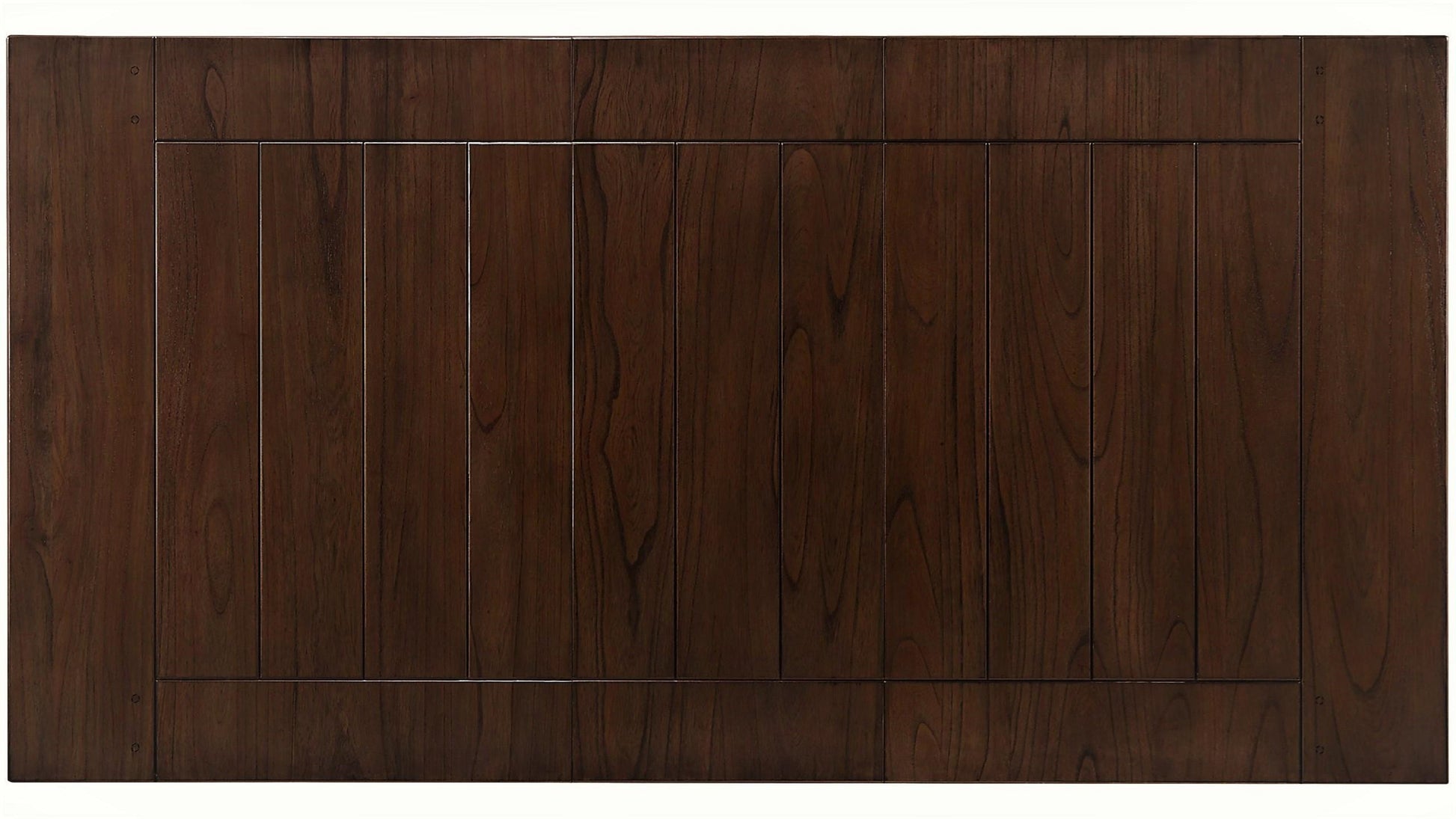 Dark brown wood tabletop with plank design