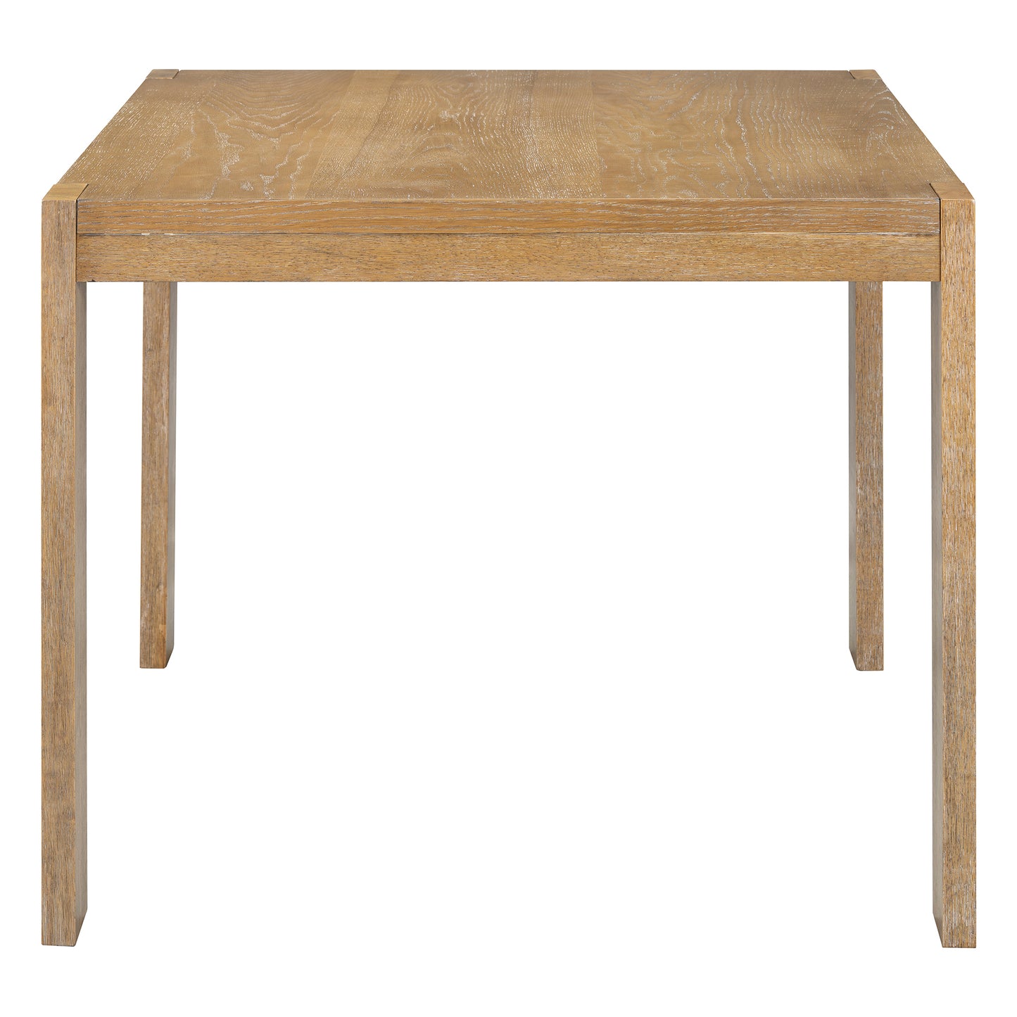 Rustic oak dining table with natural wood grain finish