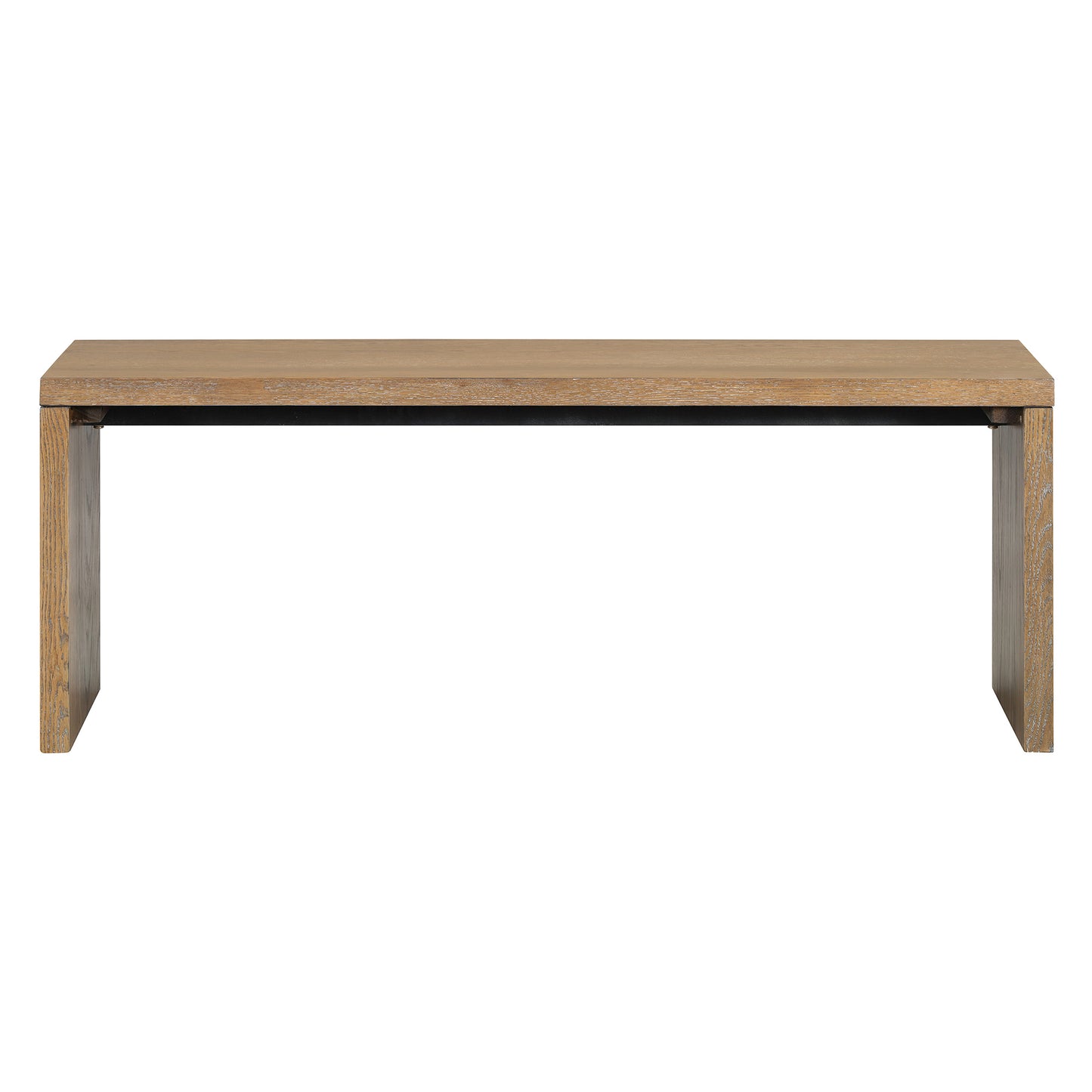 Modern oak bench with clean lines