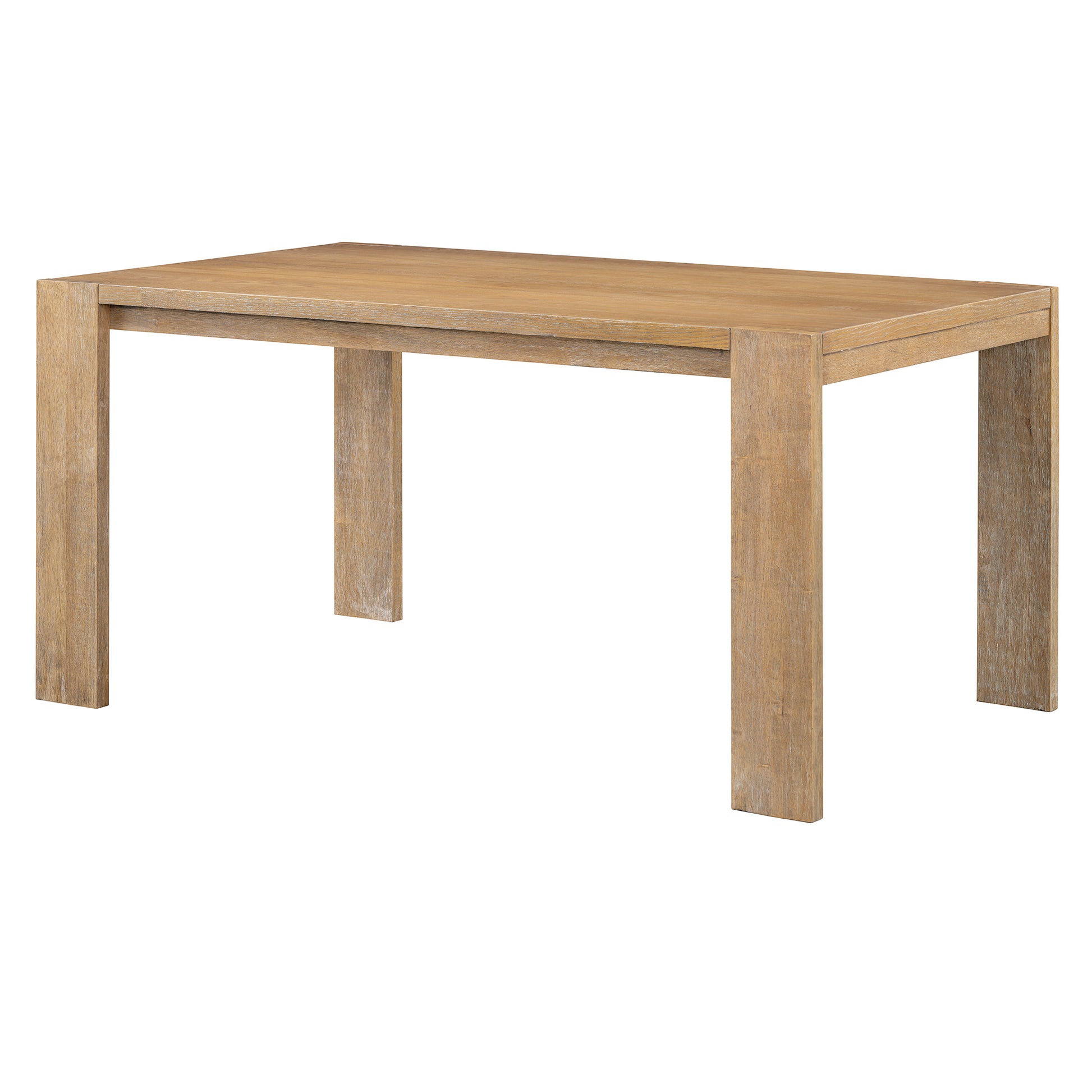 Rustic wood dining table with clean lines