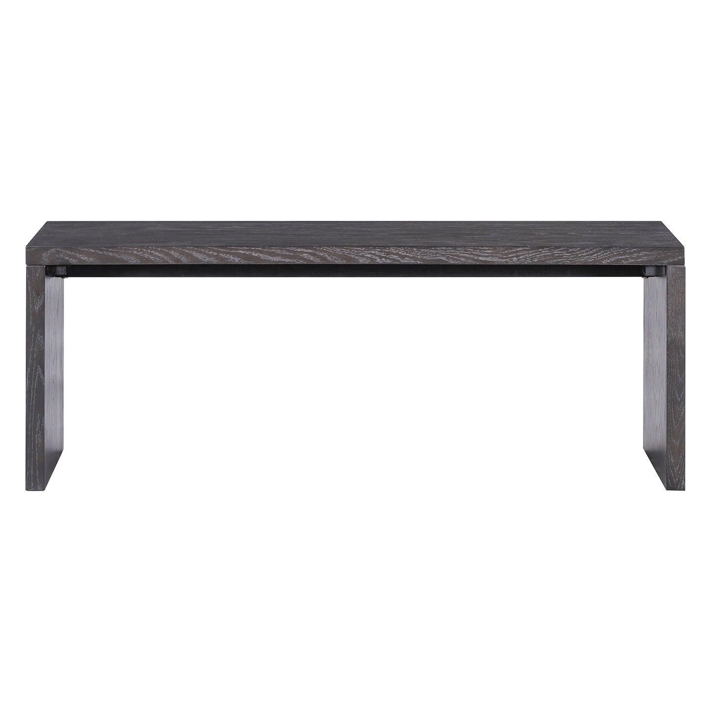 Dark oak wood console table with minimalist design