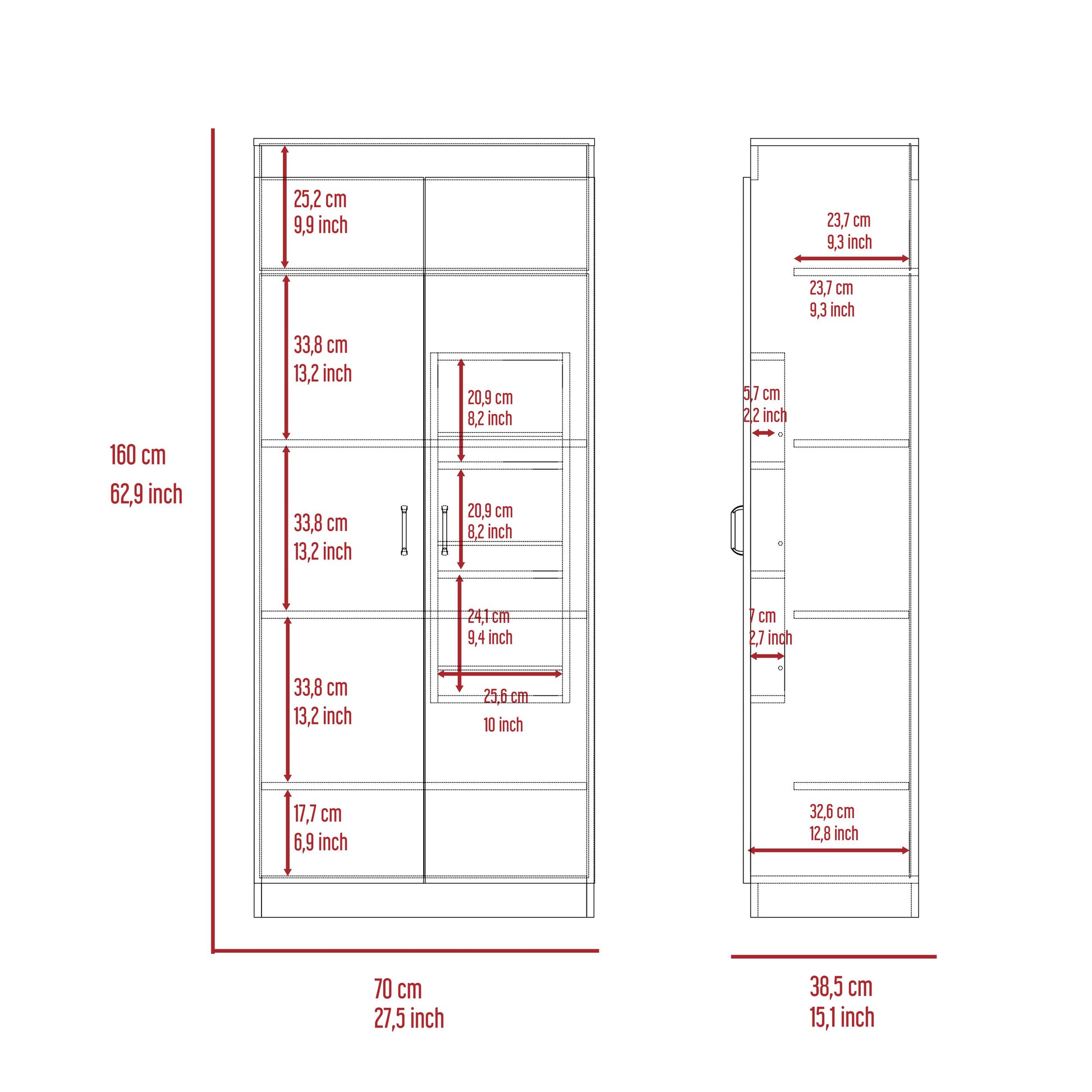 Tall bookshelf dimensions  cm height  cm depth  cm width