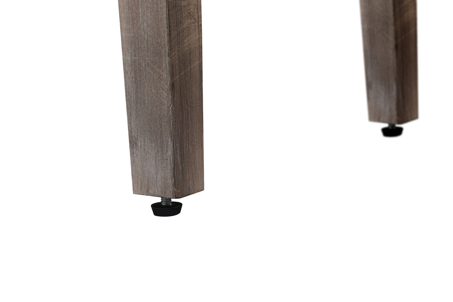 Rustic wood furniture legs with adjustable feet