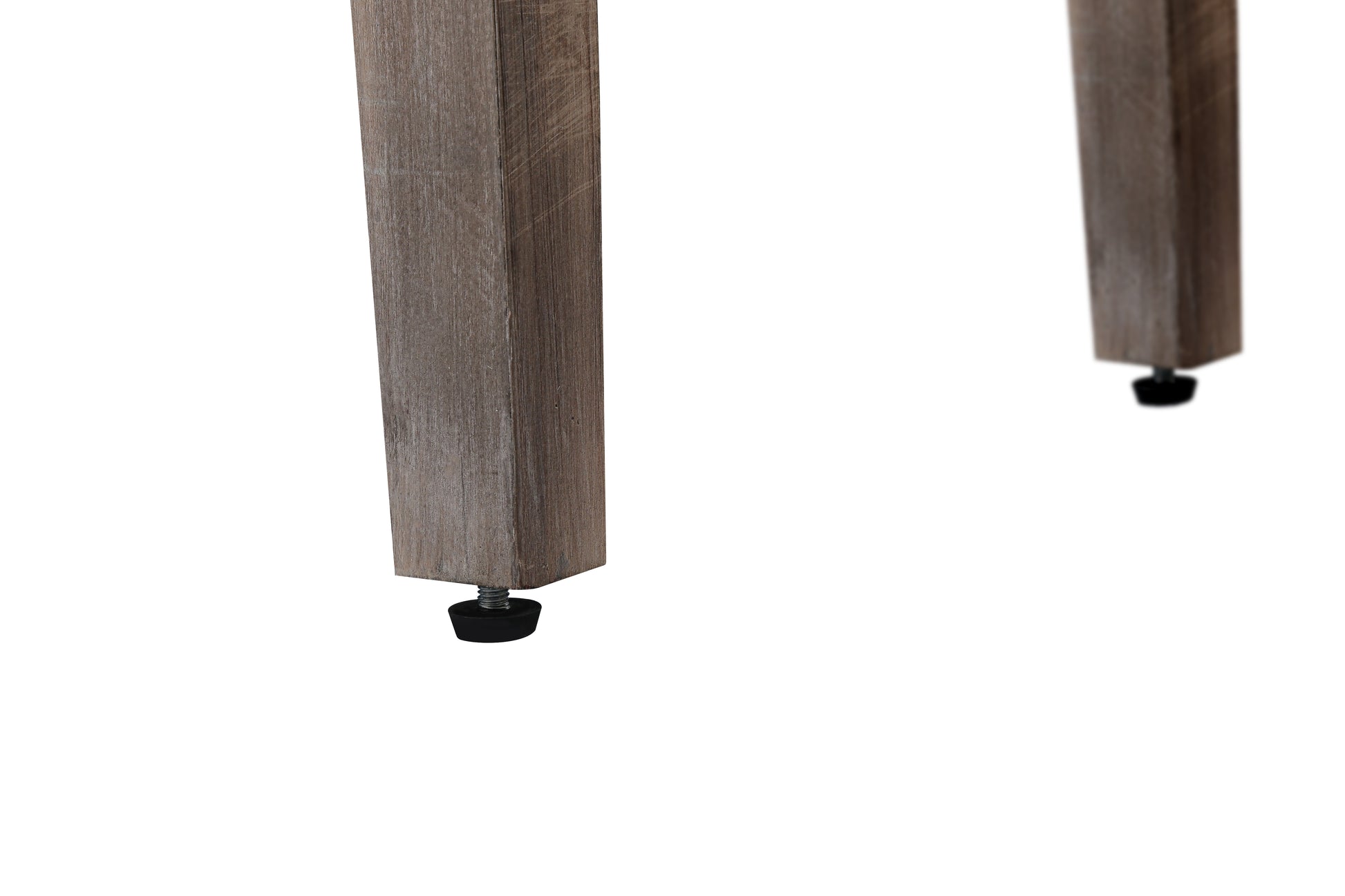 Rustic wood furniture legs with adjustable feet