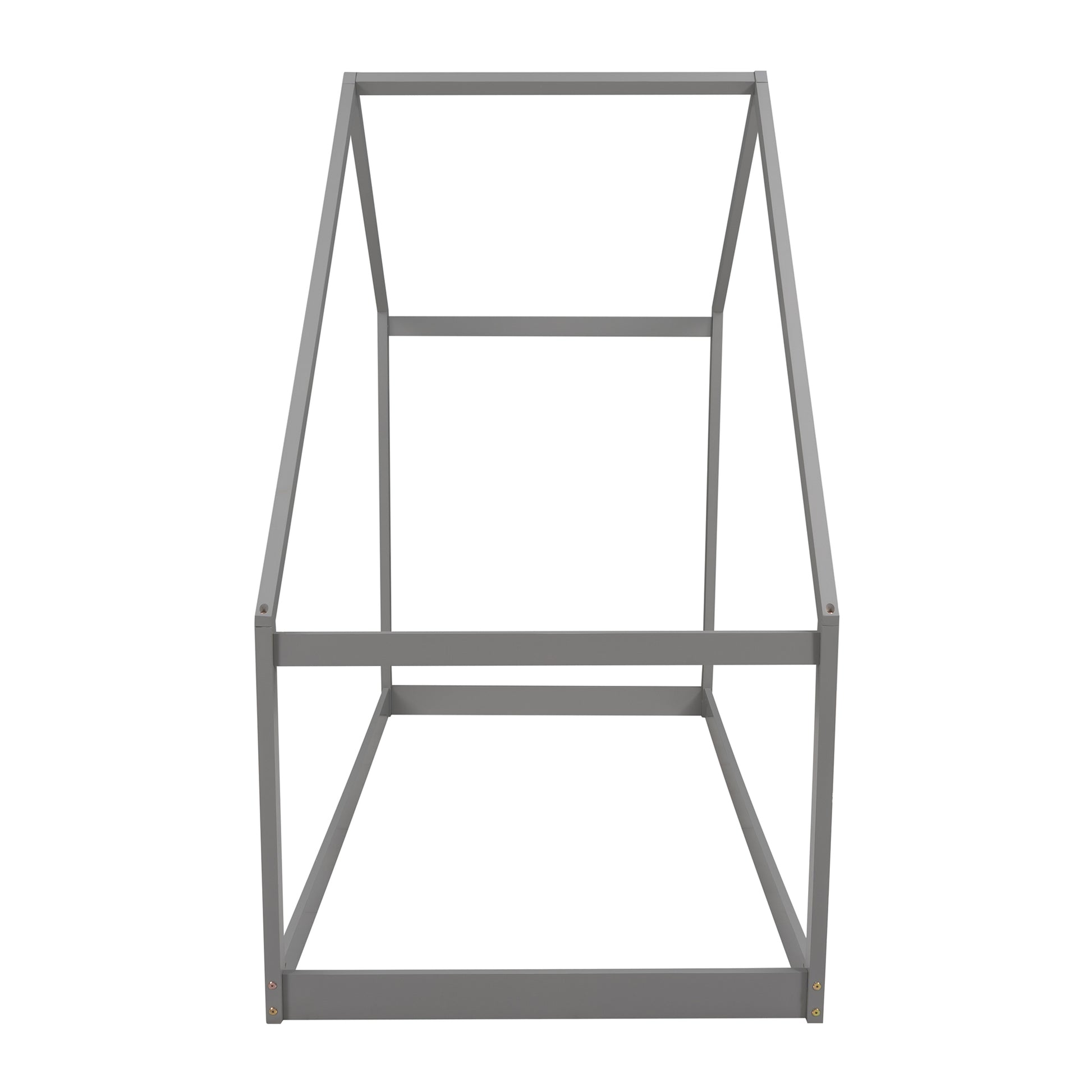 Gray wooden house bed frame minimalist design for childrens room