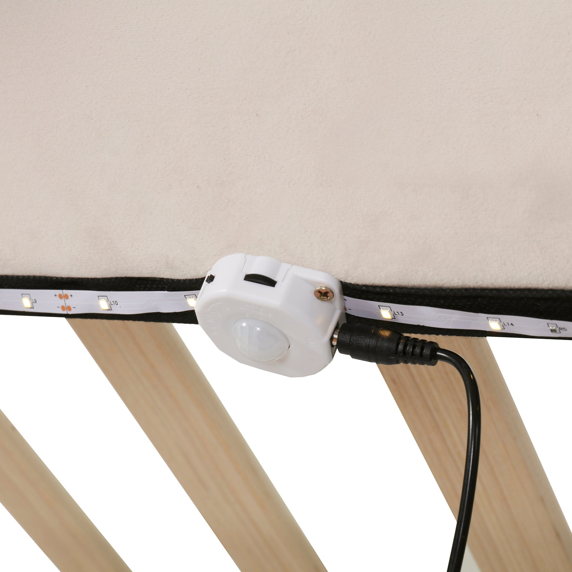 Bedside motion sensor light strip with adjustable settings