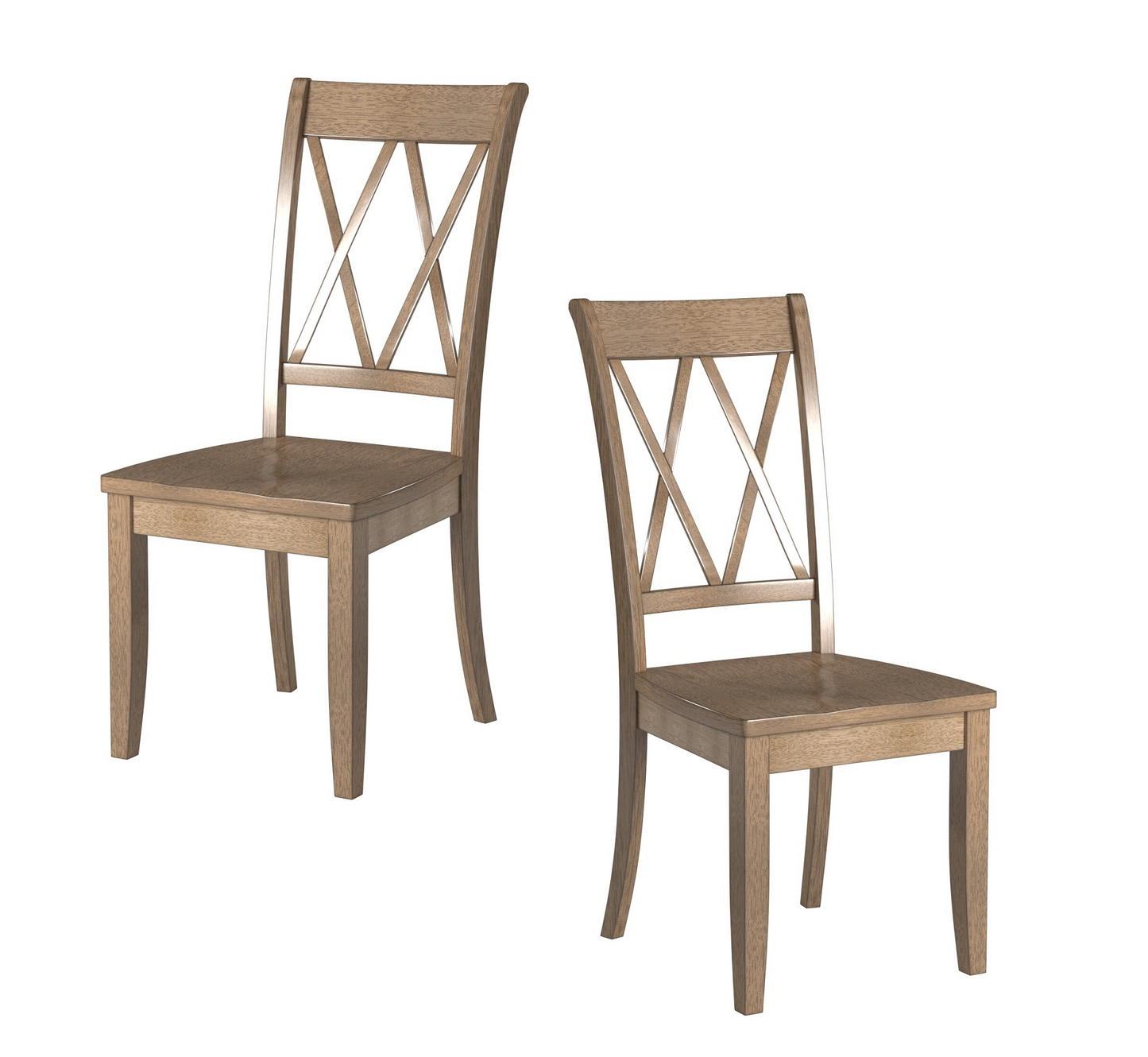 Light oak dining chair with Xback design