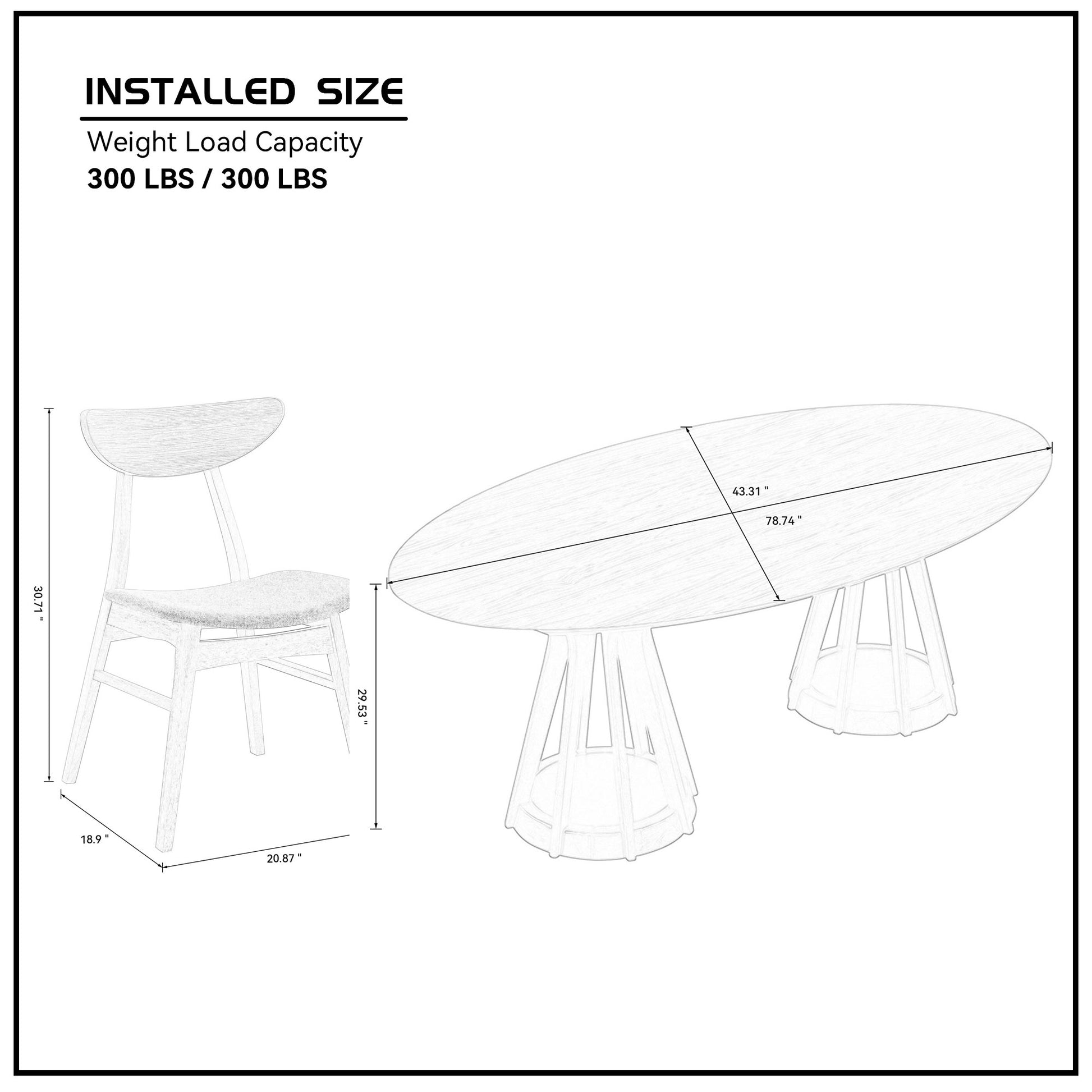 Line drawing of a wooden chair with upholstered seat and back